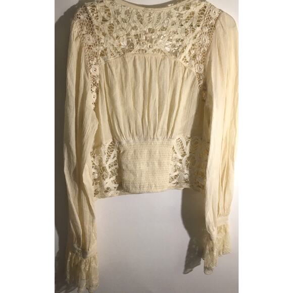 Free People Cream Lace Blouse - Picture 4 of 5